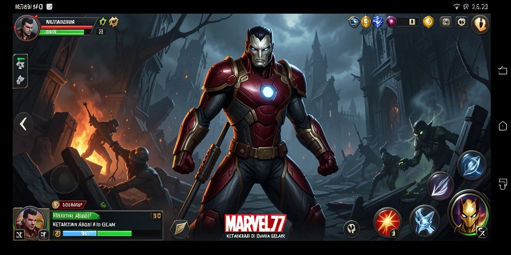 Tampilan gameplay menakutkan dari MARVEL77 yang penuh aksi.
