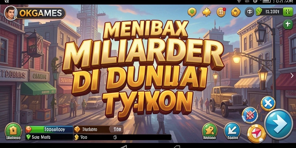Tangkapan layar gameplay OKGAMES yang menampilkan pebisnis yang sukses.