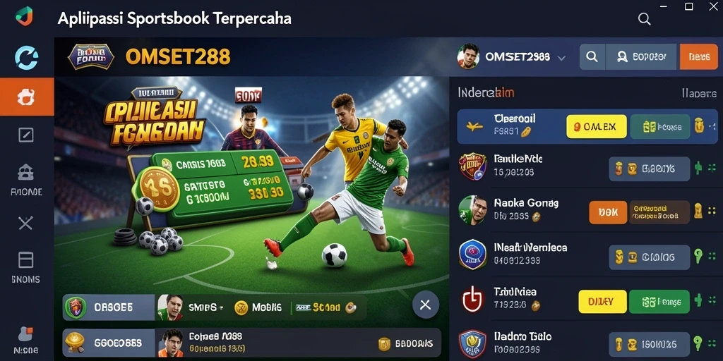 Screenshot gameplay OMSET288 dengan berbagai pilihan taruhan olahraga.